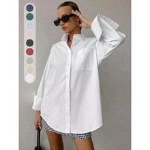 V 51819 Boyfriend loose mid length shirt ���ѷ�����г�����