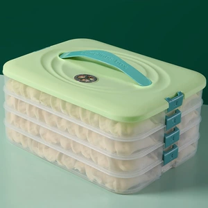 Multi -Layer Dumpling Box Homeving Food -Кларенная кухонная коробка для хранения холодильника Tidelle Tidelle Artifact 馄 коробки, чтобы сохранить свежие и замороженные