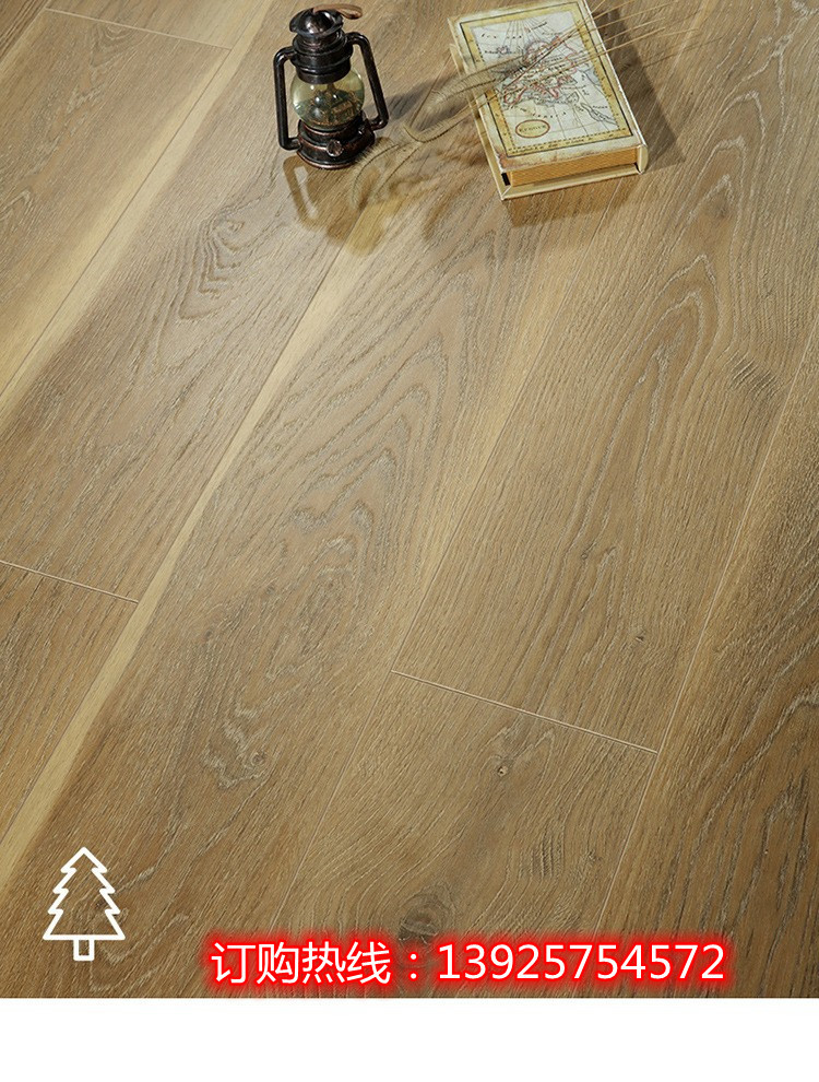12mm强化复合地贴 防滑防潮木地板 强化地板工程地板封蜡复合地垫
