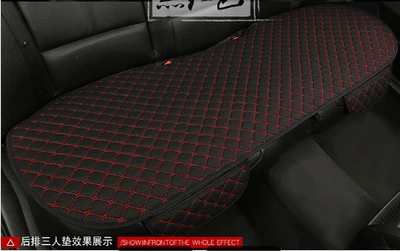 Four Seasons Pad — + backrest for five-seater seat cushion, available - rear-row-black-and-red-universal
