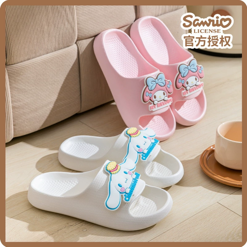 Детские слайдеры Sanrio, мультяшные милые нескользящие домашние тапочки, мягкая подошва