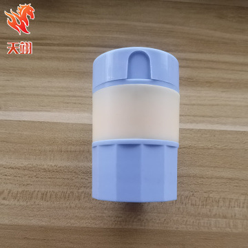 热销欧美 含刀片药盒 4合1圆柱切片药盒 药丸切片研磨药片多宝盒