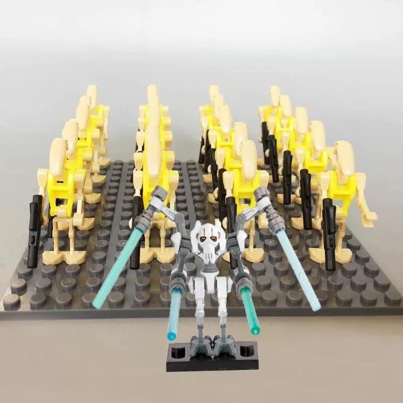 Minifigure set — assorted robot & soldier figures, mixed packs 8–120 pcs, combinable