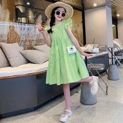 Girls' Dress Summer 2024 New Fashionable Internet Celebrity Street Princess Children's Clothing Girls' Skirt Summer Children's Skirt 