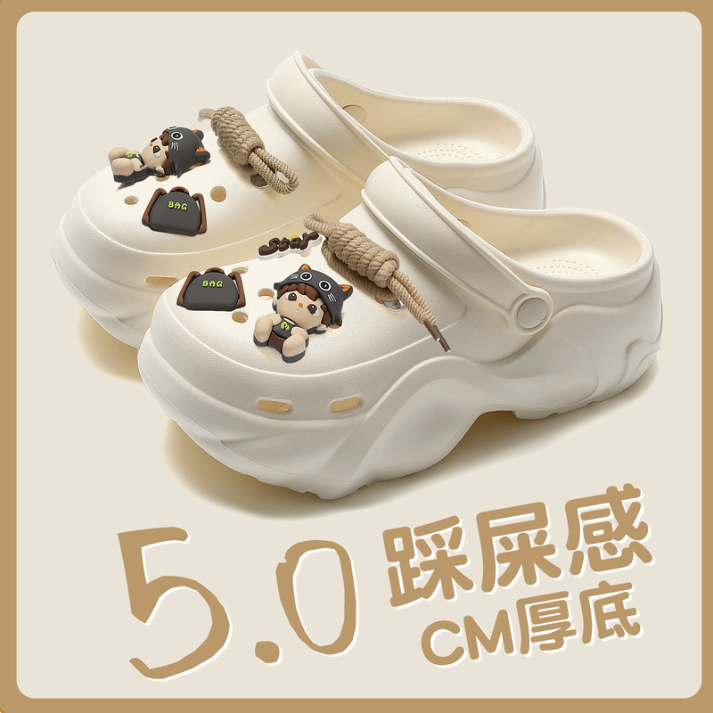 Cartoon Croc Shoes for Women, Summer Beach Non-Slip Indoor Arch Support Thick-Soled Sandals, Women's Summer Outdoor Wear Wholesale Cartoon Croc Shoes for Women, Summer Beach Non-Slip Indoor Arch Support Thick-Soled Sandals, Women's Summer Outdoor Wear Wholesale