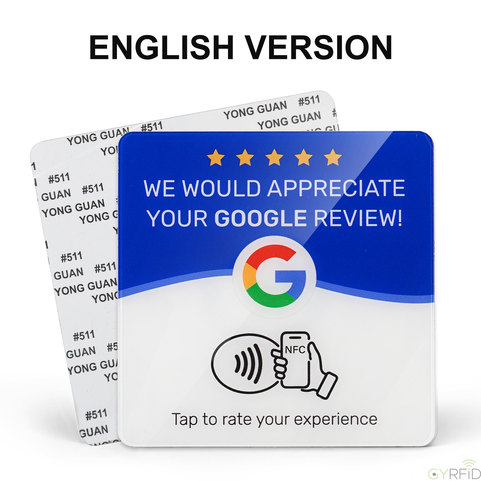 Tabla acrílica NFC tarjeta de comentarios Google NTAG215 chip NFC tarjeta de comidas teléfono móvil toque salto image 8