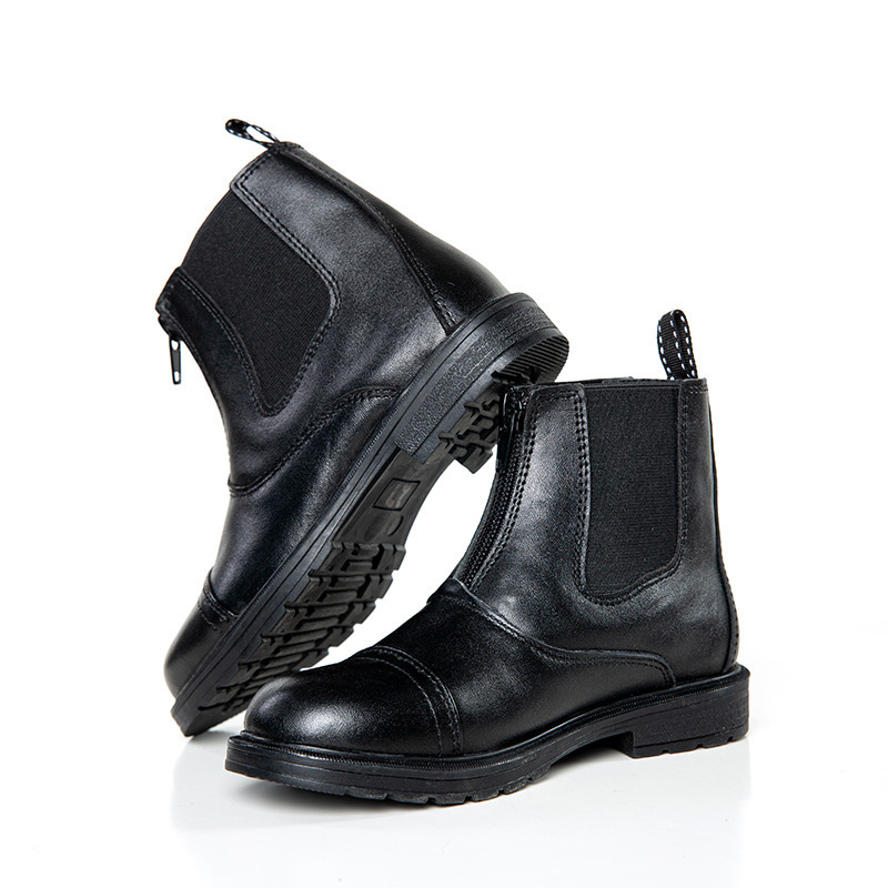 Children's Cowhide Equestrian Supplies and Equipment, Riding Boots, Riding Training Competition, Non-Slip Obstacle Course Knight's Boots