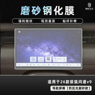 Car interior film Navigation Instrument, Car Interior Decoration Accessories - jihu-asked-v9-rear-tv-9k-fine-frosted-anti-fingerprint-tempered-film