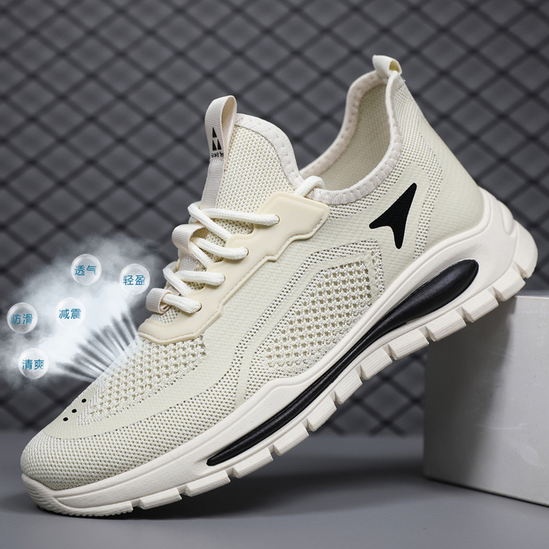 Zapatos deportivos transfronterizos de verano nuevos zapatos de hombre transpirables de malla de moda zapatos casuales cómodos estudiantes zapatos de carrera ligeros para hombres