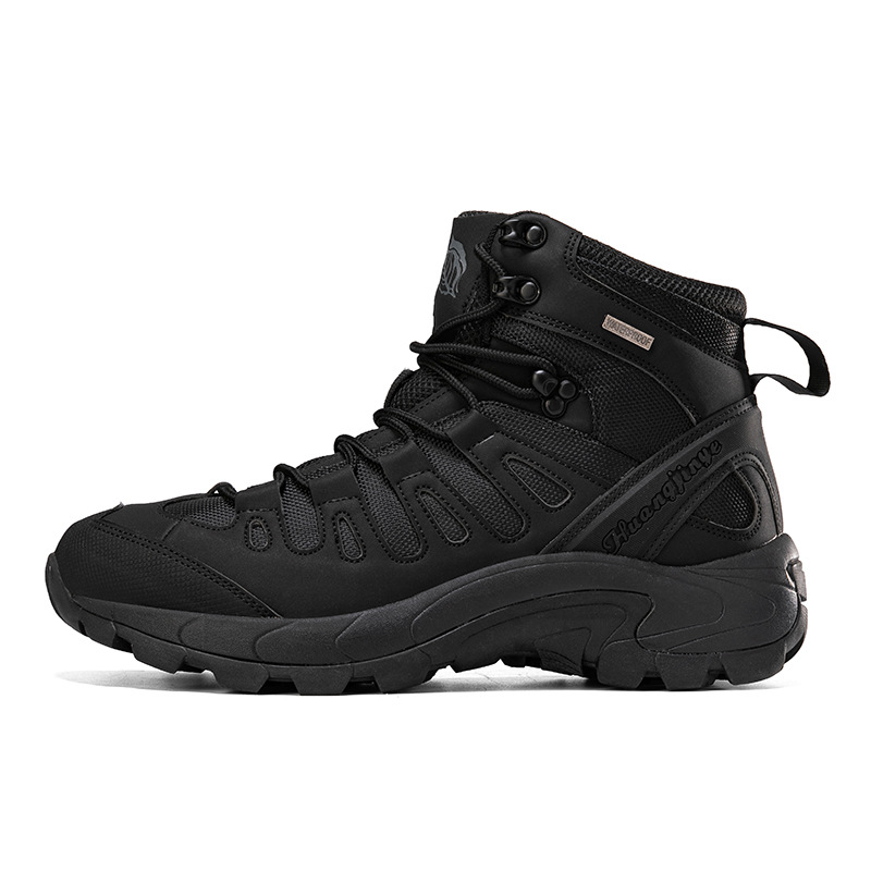 Zapatos de montaña al aire libre de explosión transfronteriza, zapatos de montaña antideslizantes y resistentes al desgaste para hombres, zapatos de montaña de crucero, amortiguación ligera y transpirable