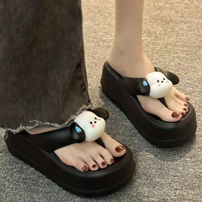땀 흘리는 강아지 블랙 4cm 두께 플랫폼