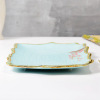 New Chinese -style glazed ceramic dishes under glazed hand -painted red plum gourmet plate craft disk pastry