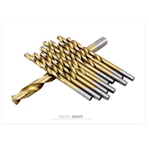 Cross-border twist drill set 50PC high-speed steel mini small drill woodworking straight handle metal drilling titanium-plated twist drill