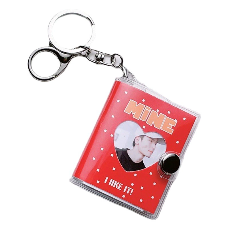 1-дюймовый 2-дюймовый мини-альбом брелок для фотоальбома большая голова фото звезда книга для хранения фотографий Мини-фотоальбом