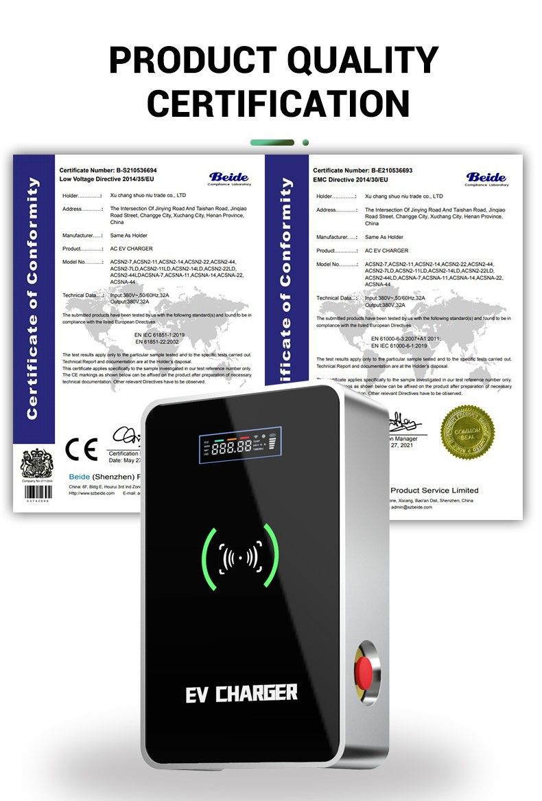Cross-Border Supply of European Standard 7Kw Ac Charging Pile New Energy Electric Vehicle Ac Charging Pile Tesla Universal