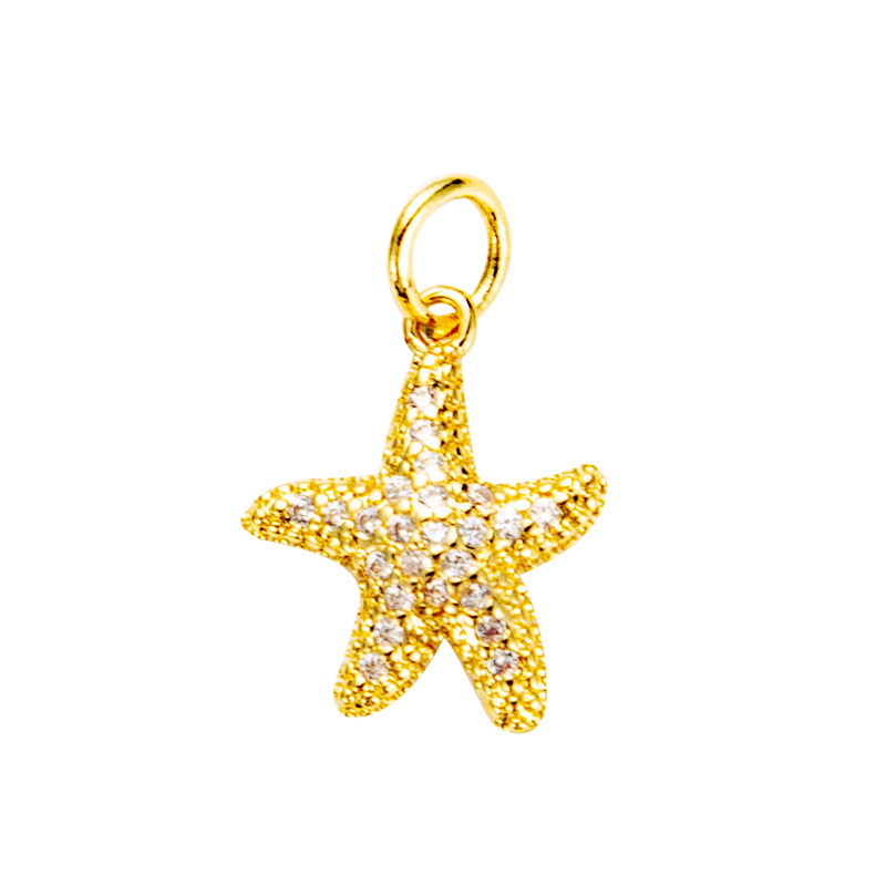 Nihaojewelry wholesale accessories creative key crown starfish rainbow necklace pendantpicture4
