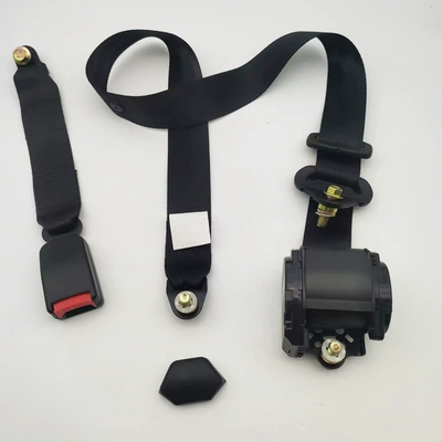 Belts, Front and Rear Seat — Car seat belt - plastic-coated-k335cm-half-wrapped-webbing-base-with-four-sets-of-inch-screws