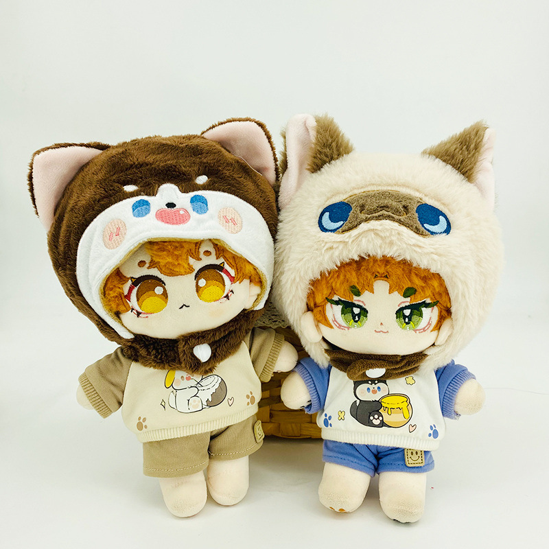 20cm lindo animal de dibujos animados sombrero de la muñeca de algodón sombrero de cerdo Rosa sombrero pequeño Castor muñeca Ropa Accesorios