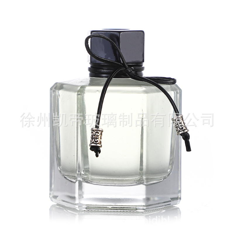 Botella vacía de vidrio de aromaterapia hexagonal botella vacía de flores secas sin fuego botella vacía botella volátil de ratán botella de vidrio de aromaterapia de cristal blanco botella vacía