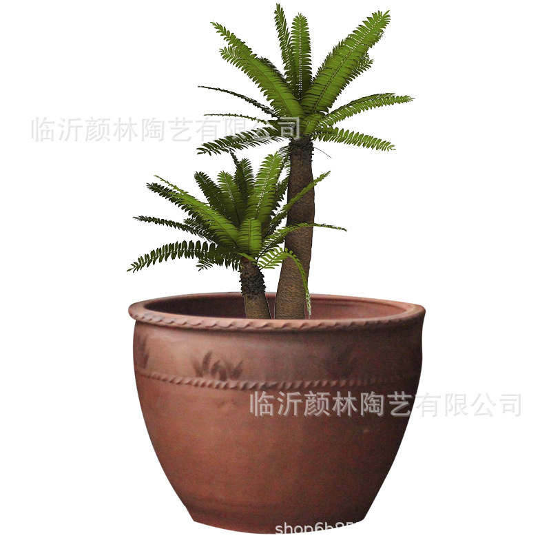 Jardín de terra de terra maceta gran maceta de lirio gran maceta naranja ventilada maceta antigua