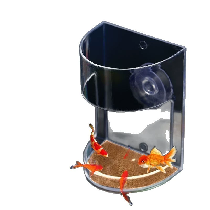 New feeder transparent wall-mounted feeding tube small feeding tube acrylic fish food feeder feeder