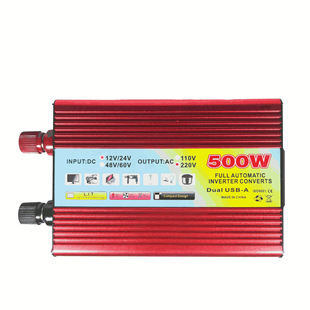 500W modified wave inverter with dual USB dual fan DC12V/24V/48V/60V to AC220V