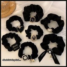 法式小香风蝴蝶结珍珠头绳2023新款韩国高级感发圈皮筋女头饰发绳