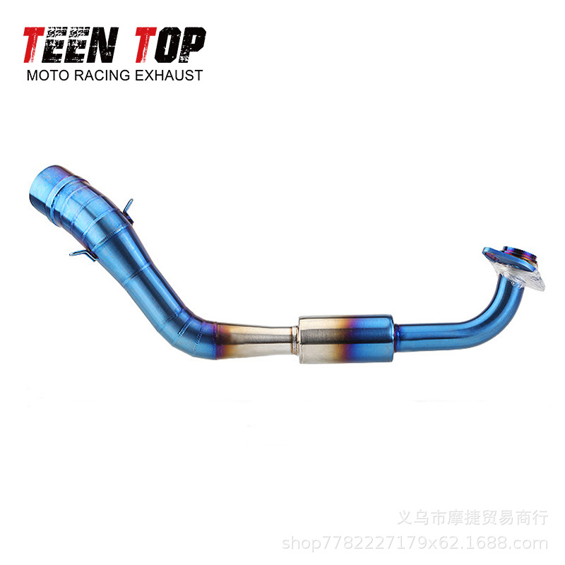 Suitable for Yamaha Nvx125 Modified Exhaust Pipe Scooter Nvx155 Half Blue Integrated Exhaust Front Section