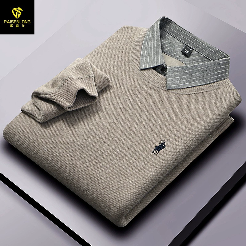 派森龙 Warm velvet sweater, base body-friendly set, for middle-aged man
