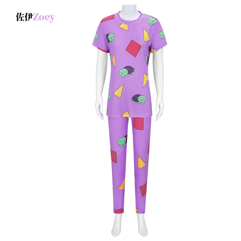 恶魔女团米拉cos服万圣节嘉年华派对电影cospaly猎人紫色睡衣套装|undefined