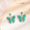 Woven summer metal earrings, European style, wholesale