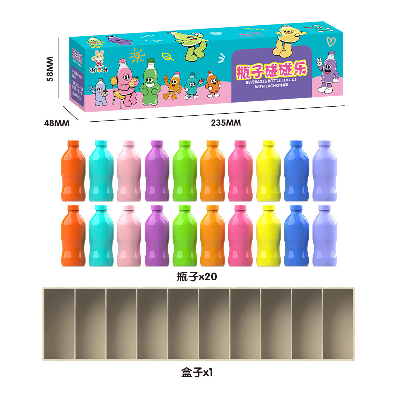 Juegos divertidos de adivinar botellas para niños bebidas de memoria de color juegos de toque un juguete de memoria de generación