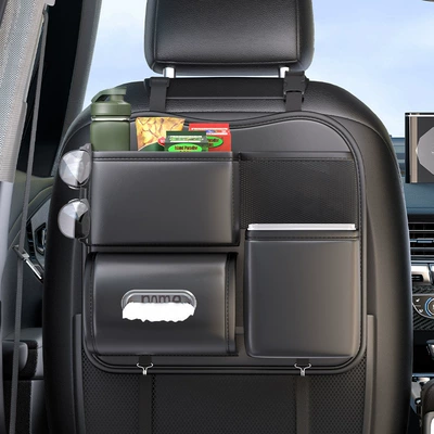 Car table board Small Table Supplies - athens-black-nappa-leather-chair-back-storageshort-style