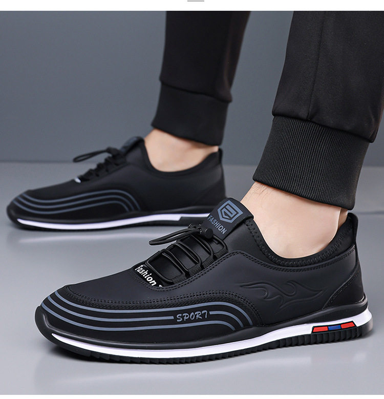 Giày nam sneaker lười thoáng khí đế mềm phong cách công sở — màu nâu, đen chi tiết 21