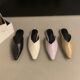 Spring and Summer 2025 New Fashionable Pointed Toe Baotou Slippers Shoes Retro All-match Flat Half Slippers Sandals for Women