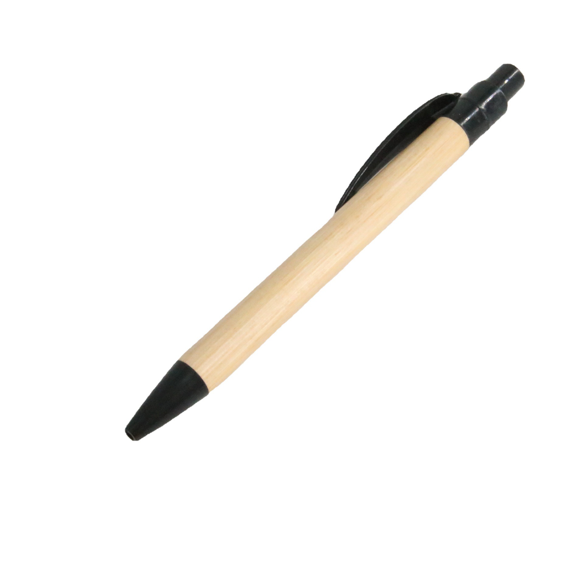 Presione bolígrafo de bambú pluma de prensa pluma de publicidad pluma de modelado de hojas pluma de bola de semillas de brotes pluma de comercio electrónico más vendida