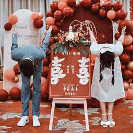 订婚宴迎宾牌结婚婚礼指示牌布置装饰用品背景水牌引导牌kt板定