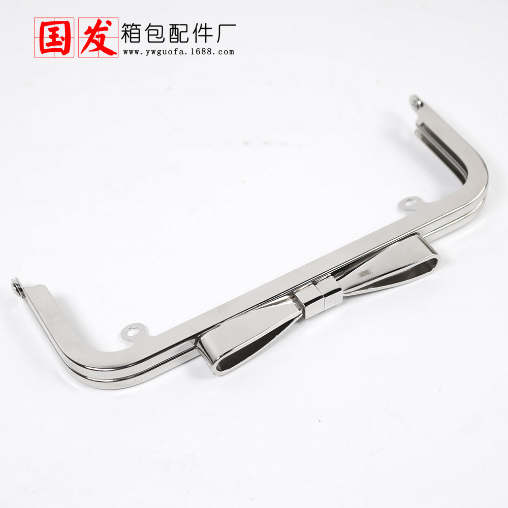 20% de descuento especial: 18CM cuadrado liso sin agujeros cabeza de arco oro plata tipo de viscosidad bolsa hebilla