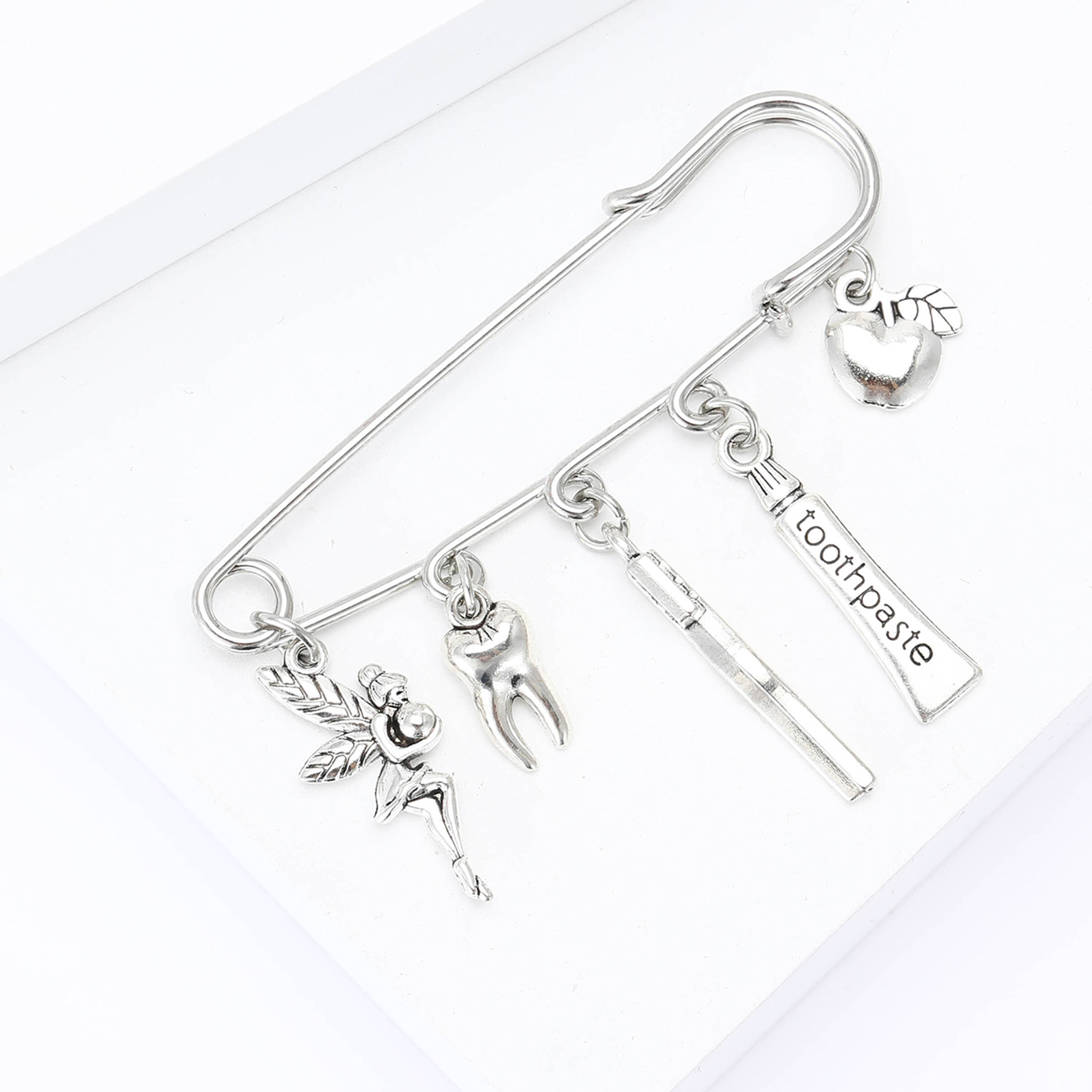 Plating Design Novelty Pin Nurse Hat Toothbrush Toothpaste Alloy Plating Women's Brooches
