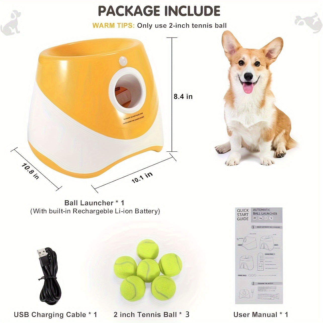 Lanzador Automatic Dog Ball Launcher con 3 Distance settings