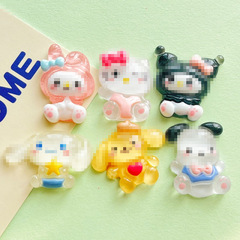 Mini cartoon ice animal nail art cream glue DIY phone case earrings hair clip accessories resin parts