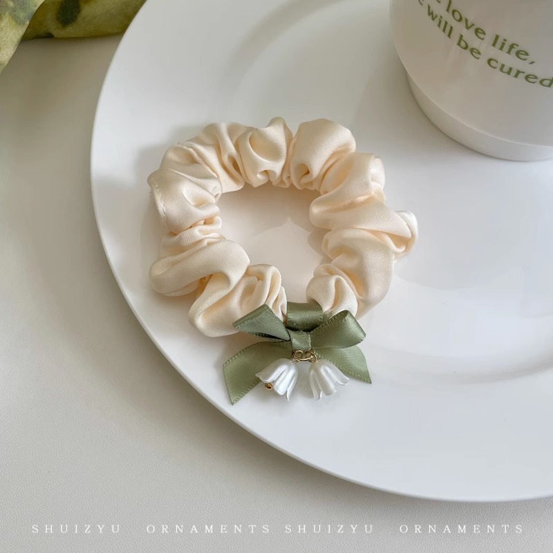 Temperamento floral intestino grueso anillo para el cabello bola femenina cabeza cuerda dulce cola de caballo cuerda para el cabello banda de goma de alta calidad accesorios para el cabello al por mayor