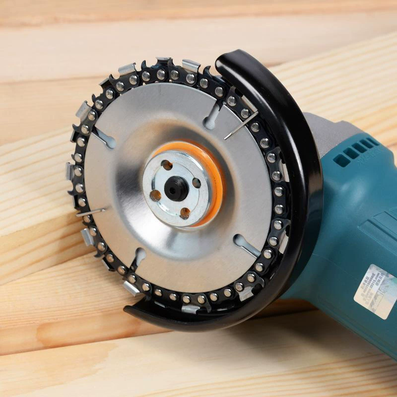Угловая шлифовальная машина лезвие цепной пилы Деревообрабатывающая цепная пластина Станок для полировки чайный стол нож для резьбы 4-дюймовый режущий станок долбежная полировка