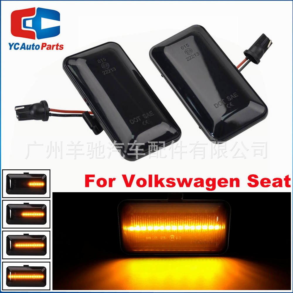Adecuado para Volkswagen Golf 3 Pa Sarat asiento LED dinámico agua corriente Fender luz lateral