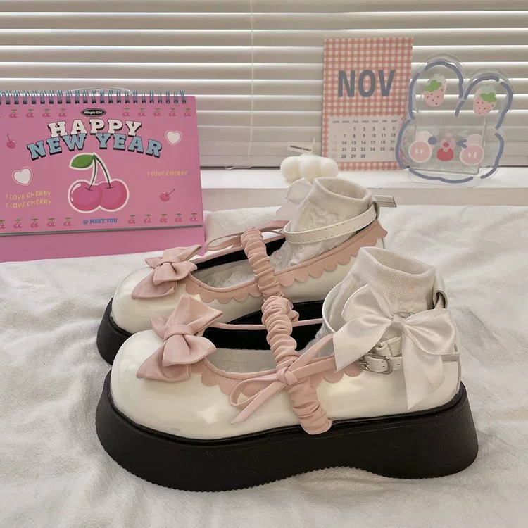 Ретро Мэри Джейн Толстая подошва Lefu обувь 2024 новая повседневная мода универсальная педаль Нолита женская обувь