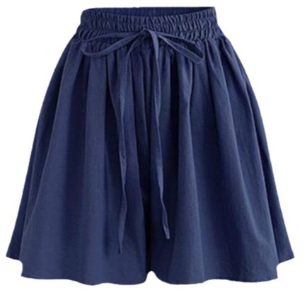 Women's Loose Wide-Leg Shorts Summer Fat-Adding Chiffon Pants Single Layer Elastic Waist Casual Stylish Korean Version