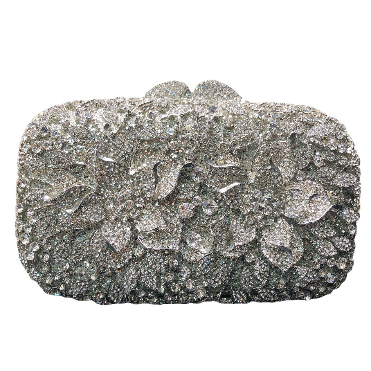 Bolsa de cena de diamantes de flores huecadas Bolsa de cristal de diamantes transfronterizos Bolsa de embrague