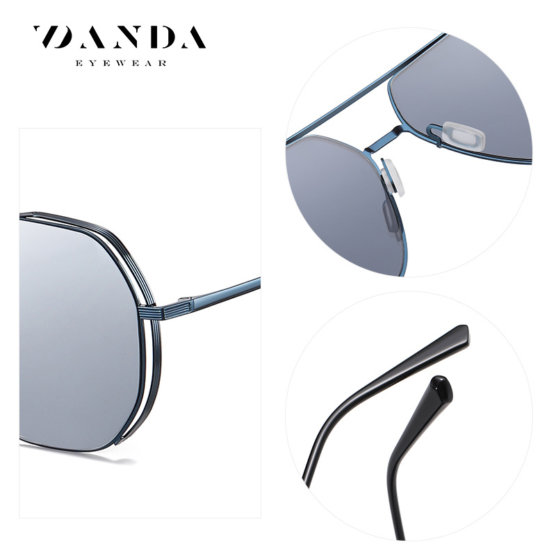 Gafas de sol Tiktok hombres gafas polarizadas JS8515 conductores de conducción a prueba de UV moda multilateral gafas de sol coloridas