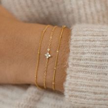 外贸跨境新款锆石镶嵌花朵卫星链网球链可堆叠手链套装个性气质女