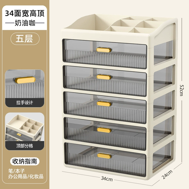 Cosmetic table storage box, lipstick, capacious transparent plastic face mask
